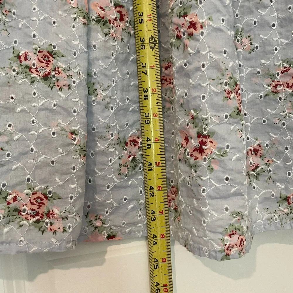 ASOS Blue Floral Embroidered Dress - Picture 11 of 12